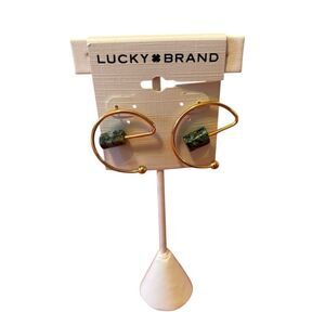 Modern Wire Stone Stud Earrings